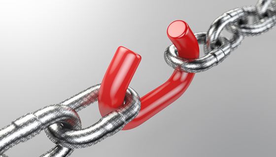 Kedja med röd länk